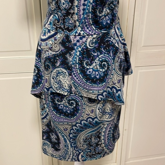 J.B.S ltd Women’s Paisley Peplum Sheath Dress Size 12 - Picture 7 of 9